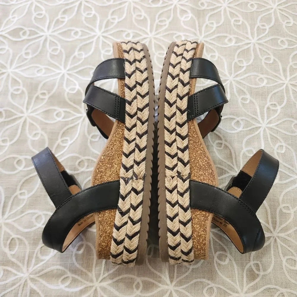 Aetrex Women's Paula Espadrilles Platform Sandals Orthopedic Wedges - Picture 6 of 16